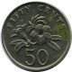 50 CENTS 1984 SINGAPUR SINGAPORE Moneda #AR160.E - Singapour