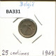 25 CENTIMES 1969 DUTCH Text BELGIQUE BELGIUM Pièce #BA331.F - 25 Centimes