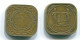 5 CENTS 1972 SURINAME NÉERLANDAIS NETHERLANDS Nickel-Brass Colonial Pièce #S12994.F - Surinam 1975 - ...