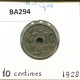 10 CENTIMES 1928 FRENCH Text BELGIUM Coin #BA294.U - 10 Cent