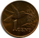 1 CENT 1999 TRINIDAD & TOBAGO UNC Hummingbird Coin #M10357.U - Trinidad & Tobago
