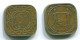 5 CENTS 1972 SURINAME Netherlands Nickel-Brass Colonial Coin #S13007.U - Surinam 1975 - ...