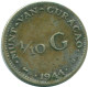 1/10 GULDEN 1944 CURACAO NIEDERLANDE SILBER Koloniale Münze #NL11809.3.D - Curacao