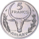 Monnaie, Madagascar, 5 Francs, 1966, Paris, ESSAI, FDC, Acier Inoxydable, KM:E8 - Madagaskar