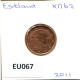 2 EURO CENTS 2011 ESTLAND ESTONIA Münze #EU067.D - Estonia