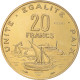 Monnaie, Djibouti, 20 Francs, 1977, Paris, ESSAI, FDC, Bronze-Aluminium, KM:E5 - Dschibuti