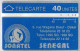 CARTE-HOLOGRAPHIQUE-SENEGAL-40U-SONATEL-V°N° Envers-N°205G29672-R° Bandes Argent/H0,5mm-B 1 Mm -UTILISE-TBE - Senegal