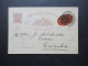 Portugal 1887 Ganzsache 10 Reis Mit Aufkleber Livraria Universal De Magalhaes & Moniz Porto - Interi Postali