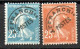Préoblitéré Yvert N° 56 Et 57 - Semeuses Grasses : 25c Bleu + 25c Jaune-brun Oblitérés Unité + Paire - 1893-1947