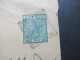 GB Kolonie Zypern 1894 Streifband Half Piastre Auslandsverwendung Nach Bayern / Stempel Nicosia - Cyprus (...-1960)