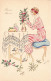 Illustrateur - Sager - Bonne Année - Souhaits De Petites Femmes - Fantaisies Parisiennes - Carte Postale Ancienne - Sager, Xavier