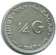 1/4 GULDEN 1947 CURACAO NIEDERLANDE SILBER Koloniale Münze #NL10762.4.D - Curaçao