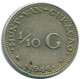 1/10 GULDEN 1944 CURACAO NIEDERLANDE SILBER Koloniale Münze #NL11822.3.D - Curacao
