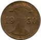 1 REICHSPFENNIG 1930 D GERMANY Coin #DB786.U - 1 Rentenpfennig & 1 Reichspfennig