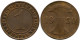 1 REICHSPFENNIG 1930 D GERMANY Coin #DB786.U - 1 Rentenpfennig & 1 Reichspfennig