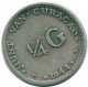 1/4 GULDEN 1944 CURACAO Netherlands SILVER Colonial Coin #NL10679.4.U - Curacao