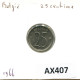 25 CENTIMES 1966 FRENCH Text BELGIUM Coin #AX407.U - 25 Cents