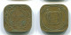 5 CENTS 1966 SURINAME NÉERLANDAIS NETHERLANDS Nickel-Brass Colonial Pièce #S12783.F - Surinam 1975 - ...