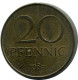 20 PFENNIG 1983 DDR EAST GERMANY Coin #DB102.U - 20 Pfennig