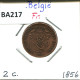 2 CENTIMES 1856 FRENCH Text BELGIQUE BELGIUM Pièce #BA217.F - 2 Centimes