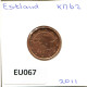 2 EURO CENTS 2011 ESTONIA Moneda #EU067.E - Estland