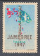 Jamboree 1947 France Scouting Scouts FLAG Switzerland Taiwan USA Cuba Britain Netherlands LABEL CINDERELLA VIGNETTE - Gebraucht