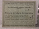 Tessera Tramways Tramvie Ferrovie Funicolari SOCIETA VARESINA 7-10 Sett. 1933 Concorso Ginnastico. Milano O Varese ? - Europe