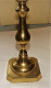 TRES ANCIEN GRAND BOUGEOIR ANGLAIS ENGLAND STYLE NAPOLEON EN BRONZE DORE TBE - Candelabri E Candelieri