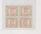 HUNGARY 1919 SZEGED SZEGEDIN Locals Postage Due  Mi 5 Bloc Of 4 MNH - Emissions Locales