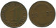 1 REICHSPFENNIG 1927 D GERMANY Coin #AE225.U - 1 Rentenpfennig & 1 Reichspfennig