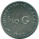 1/10 GULDEN 1948 CURACAO Netherlands SILVER Colonial Coin #NL11985.3.U - Curaçao