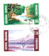 BIRDS- FLAMINGOS IN FLIGHT-EAST AFRICAN TOURISM ISSUE-OFFICIAL FDC- TIED WITH REGISTRATION LABEL 7270-BX4-21 - Fenicotteri