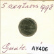5 CENTAVOS 1998 GUATEMALA Moneda #AY406.E - Guatemala