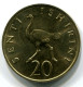 20 SENTI 1981 TANZANIA UNC Ostrich Moneda #W11256.E - Tanzanie