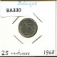 25 CENTIMES 1968 FRENCH Text BELGIUM Coin #BA330.U - 25 Cents