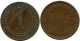 1 RENTENPFENNIG 1923 A ALLEMAGNE Pièce GERMANY #DB769.F - 1 Rentenpfennig & 1 Reichspfennig