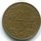 2 1/2 CENT 1956 CURACAO NÉERLANDAIS NETHERLANDS Bronze Colonial Pièce #S10187.F - Curaçao