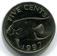 5 CENT 1997 BERMUDES BERMUDA Pièce UNC #W11272.F - Bermuda