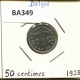 50 CENTIMES 1928 DUTCH Text BELGIQUE BELGIUM Pièce #BA349.F - 50 Cent