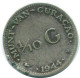 1/10 GULDEN 1944 CURACAO NIEDERLANDE SILBER Koloniale Münze #NL11792.3.D - Curaçao