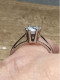 Delcampe - Bague En Argent 925 Sertie D'un Brillant / Taille 54 - Ringe