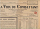 VIEUX  PAPIERS     DOCUMENTS HISTORIQUES   JOURNAL     LA VOIX  DU  COMBATTANT     1934. - Documents Historiques