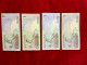 QATAR = Set Of 4 Banknotes - 1 X 4 Riyals - Qatar