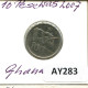 10 PESEWAS 2007 GHANA Moneda #AY283.E - Ghana