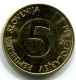 5 TOLAR 2000 ESLOVENIA SLOVENIA UNC Moneda HEAD CAPRICORN #W11041.E - Slovenia