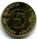 5 TOLAR 2000 ESLOVENIA SLOVENIA UNC Moneda HEAD CAPRICORN #W11041.E - Slovenië