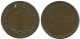 1 RENTENPFENNIG 1924 A DEUTSCHLAND Münze GERMANY #AE199.D - 1 Rentenpfennig & 1 Reichspfennig