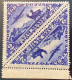 Tannu Tuva 1934 VF MNH** Air Post 2 Tug Sc 9a=160$ VARIETY RARE SMALL SIZE STAMP Tete-beche(Touva Tuwa Russia Russie - Tuva