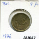 5 FRANCS 1996 DUTCH Text BELGIUM Coin #AU647.U - 5 Francs