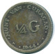 1/4 GULDEN 1944 CURACAO Netherlands SILVER Colonial Coin #NL10699.4.U - Curacao